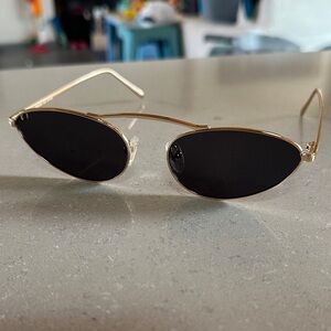 Narrow Eye Cat Aviator Sunglasses